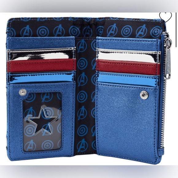 NWT Loungefly Marvel Captain America infinity war flap wallet - Picture 4 of 8